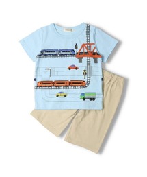 Kids Foret（キッズフォーレ）の「乗り物柄半袖パジャマ（ルームウェア/パジャマ・キッズ）」