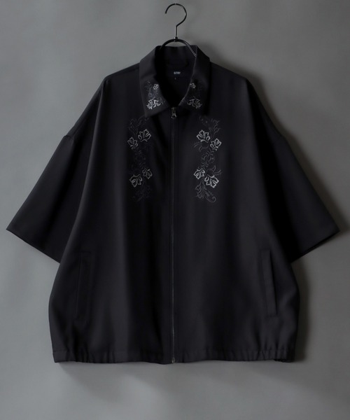 セール】SITRY Flower Embroidery short sleeve blouson/別注