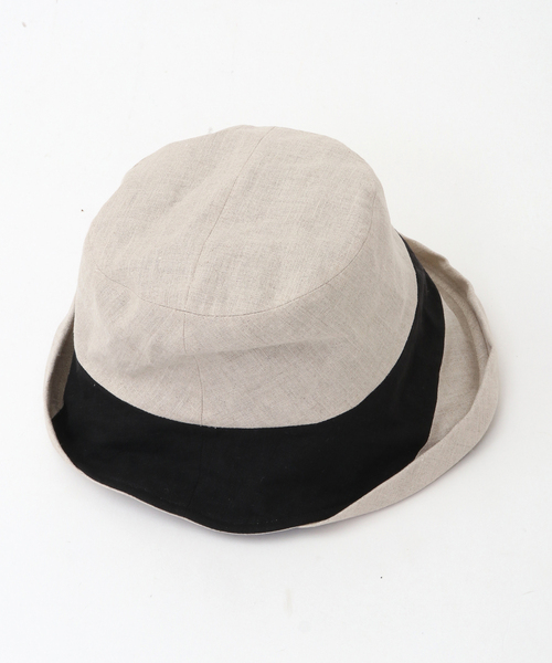 MELROSE claire（メルローズ クレール）の「【ナチュラルな風合いが大人な印象♪サンドウォッシュリネンハット】（ハット）」 WEAR