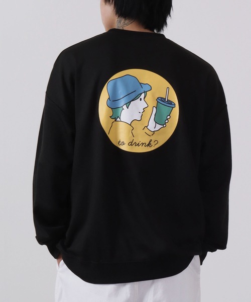 MODISH GAZE(モディシュガゼ)の「MODISH GAZE T/Cポンチ BIGスウェット(ジュースBOY)(スウェット・メンズ・カーキ/ブラック/オフホワイト・L/M)」の10枚目の写真