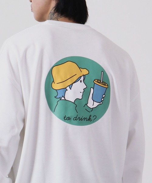 MODISH GAZE(モディシュガゼ)の「MODISH GAZE T/Cポンチ BIGスウェット(ジュースBOY)(スウェット・メンズ・カーキ/ブラック/オフホワイト・L/M)」の4枚目の写真