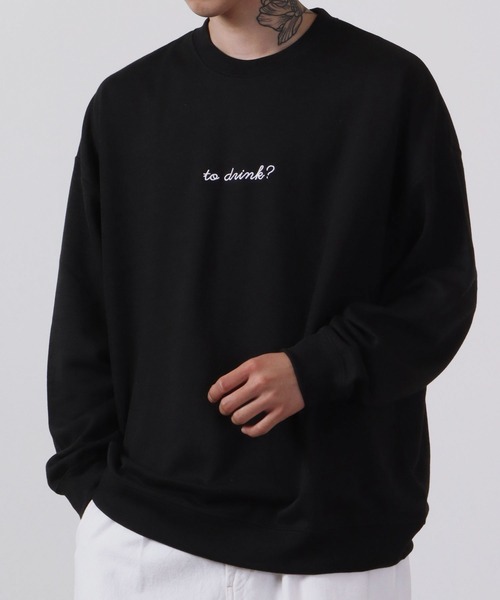 MODISH GAZE(モディシュガゼ)の「MODISH GAZE T/Cポンチ BIGスウェット(ジュースBOY)(スウェット・メンズ・カーキ/ブラック/オフホワイト・L/M)」の9枚目の写真