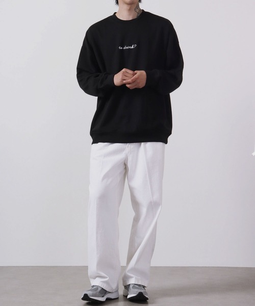 MODISH GAZE(モディシュガゼ)の「MODISH GAZE T/Cポンチ BIGスウェット(ジュースBOY)(スウェット・メンズ・カーキ/ブラック/オフホワイト・L/M)」の12枚目の写真