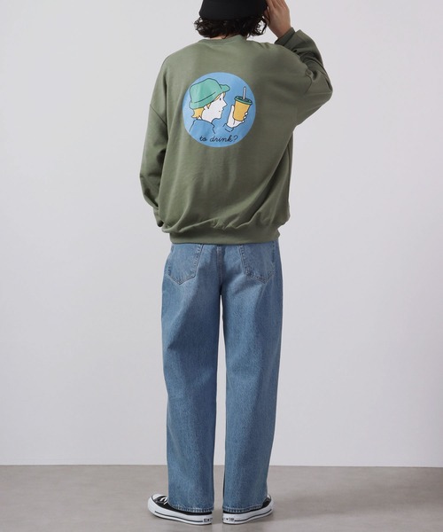 MODISH GAZE(モディシュガゼ)の「MODISH GAZE T/Cポンチ BIGスウェット(ジュースBOY)(スウェット・メンズ・カーキ/ブラック/オフホワイト・L/M)」の16枚目の写真