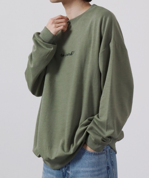 MODISH GAZE(モディシュガゼ)の「MODISH GAZE T/Cポンチ BIGスウェット(ジュースBOY)(スウェット・メンズ・カーキ/ブラック/オフホワイト・L/M)」の15枚目の写真