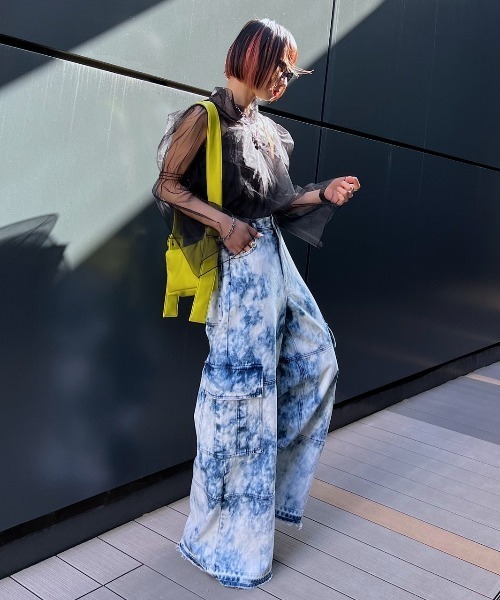 PAGEBOY（ページボーイ）の「ダブチュールキャミSET（シャツ/ブラウス・レディース・ターコイズブルー/オフホワイト/ブラック/ブラック系その他・FREE）」の5枚目の写真