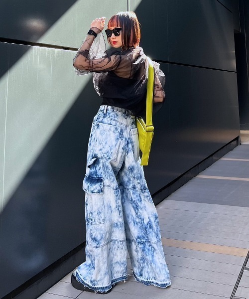 PAGEBOY（ページボーイ）の「ダブチュールキャミSET（シャツ/ブラウス・レディース・ターコイズブルー/オフホワイト/ブラック/ブラック系その他・FREE）」の7枚目の写真