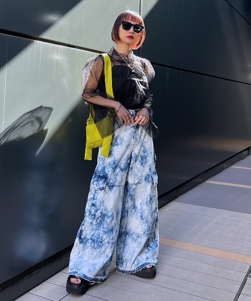 PAGEBOY（ページボーイ）の「ダブチュールキャミSET（シャツ/ブラウス・レディース・ターコイズブルー/オフホワイト/ブラック/ブラック系その他・FREE）」の9枚目の写真