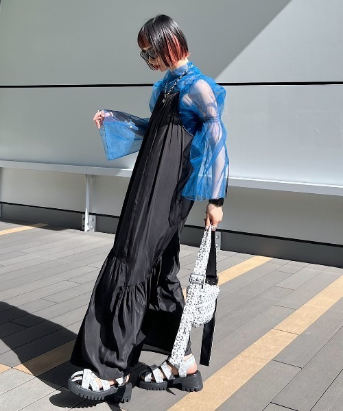 PAGEBOY（ページボーイ）の「ダブチュールキャミSET（シャツ/ブラウス・レディース・ターコイズブルー/オフホワイト/ブラック/ブラック系その他・FREE）」の20枚目の写真