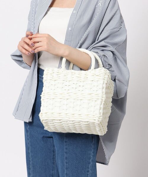 Ober Tashe(オーバータッシェ)の「チューブカゴバッグ(ハンドバッグ・レディース・ホワイト/ブラック/グリーン/レッド系1・FREE)」の18枚目の写真