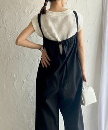 She's Closet | バックギャザーベルトコットンツイルオールインワンキャミサロペット(サロペット/オーバーオール)