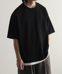 ジョーゼット×ポンチ フェイクレイヤードオーバーサイズTシャツ