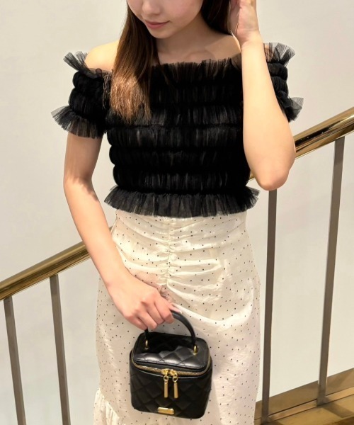 DEICY（デイシー）の「キルティングボックスバッグ（ショルダーバッグ・レディース・ブラック/アイボリー・FREE）」の17枚目の写真