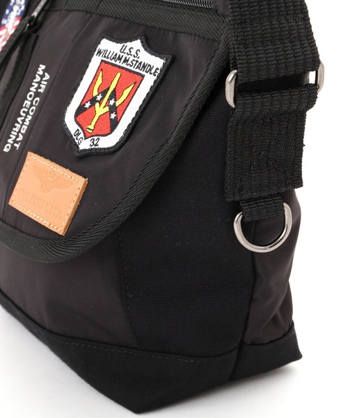 AVIREX（アヴィレックス）の「TOP GUN MINI FLAP SHOULDER BAG / トップガン ミニ フラップ ショルダーバッグ / AVIREX / アヴィレックス / AVX3520J（ショルダーバッグ・メンズ・ブラック/オリーブ・FREE）」の8枚目の写真