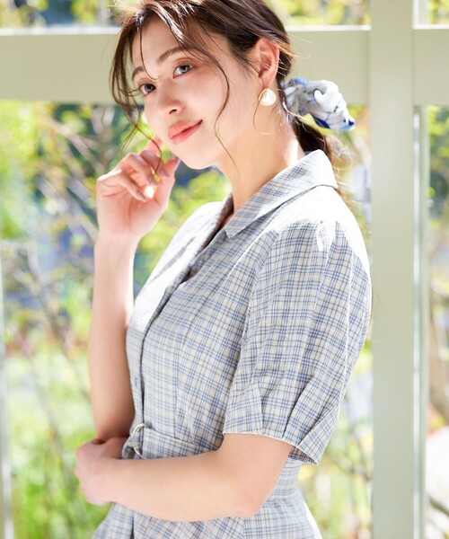 【セール】【洗える】開襟シャツワンピース（シャツワンピース）｜Tiaclasse（ティアクラッセ）