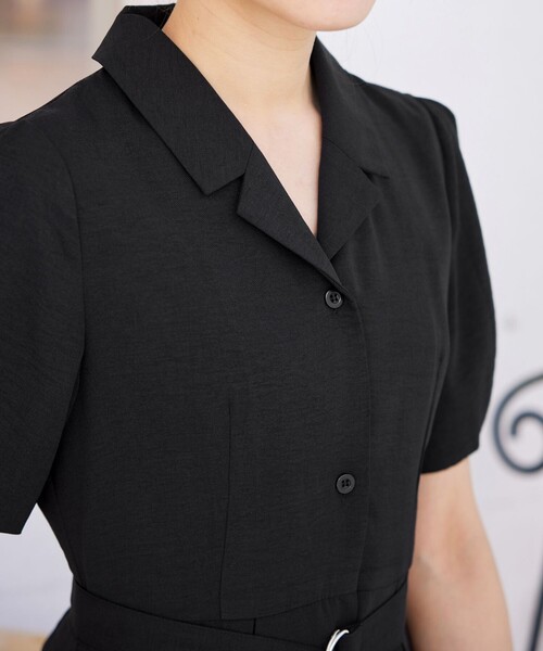 【セール】【洗える】開襟シャツワンピース（シャツワンピース）｜Tiaclasse（ティアクラッセ）