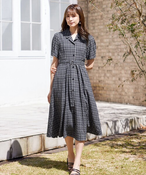 【セール】【洗える】開襟シャツワンピース（シャツワンピース）｜Tiaclasse（ティアクラッセ）