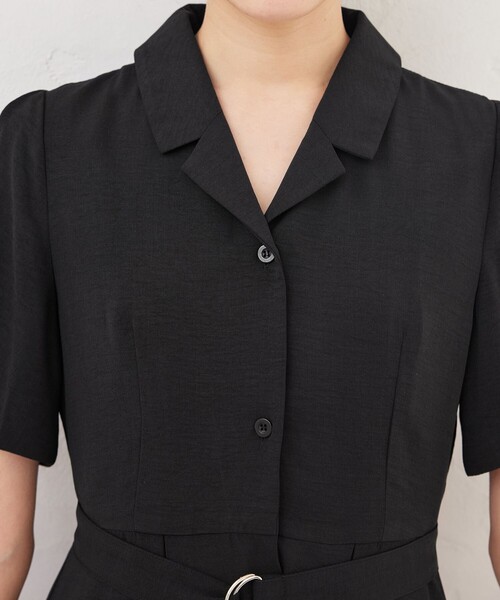 【セール】【洗える】開襟シャツワンピース（シャツワンピース）｜Tiaclasse（ティアクラッセ）