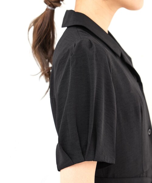 【セール】【洗える】開襟シャツワンピース（シャツワンピース）｜Tiaclasse（ティアクラッセ）