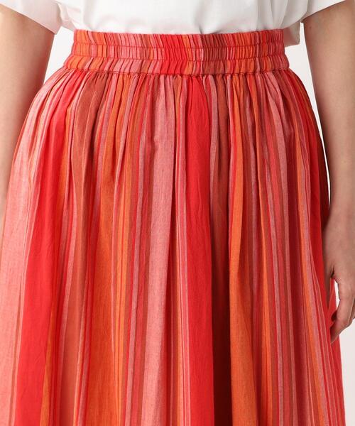 THE SHOP TK (ザ ショップ ティーケー )の「◆【コットン100%/洗える】インドストライプギャザーティアードスカート(スカート・レディース・オレンジ系その他4/アイボリー系2・11/12)」の15枚目の写真