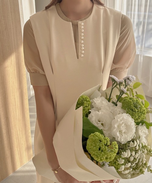 apres jour clair(アプレジュールクレア)の「【apres jour clair】パールマーメイドジャンスカ【ZOZOTOWN限定アイテム】(ジャンパースカート・レディース・ライトブラウン/ブラック/ブラウン系その他/アイボリー・X-LARGE/フリー)」の5枚目の写真