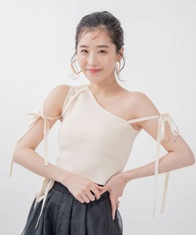 qumerry. | デコルテデザインノースリニット(その他トップス)