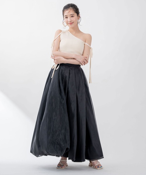 qumerry.（キュメリ）の「デコルテデザインノースリニット（その他トップス・レディース・ホワイト/ブラック/サックスブルー・SMALL/MEDIUM）」の12枚目の写真