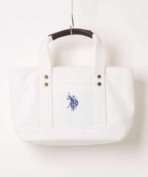 U.S. POLO ASSN.】 ユーエスポロアッスン キャンバス ロゴトートバッグ