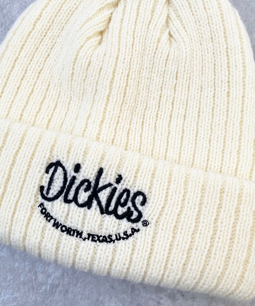 Dickies（ディッキーズ）の「Dickies　キッズ ロゴ刺繍ニットワッチ（ニットキャップ/ビーニー・キッズ・レッド/ブラウン/オフホワイト・FREE）」の4枚目の写真