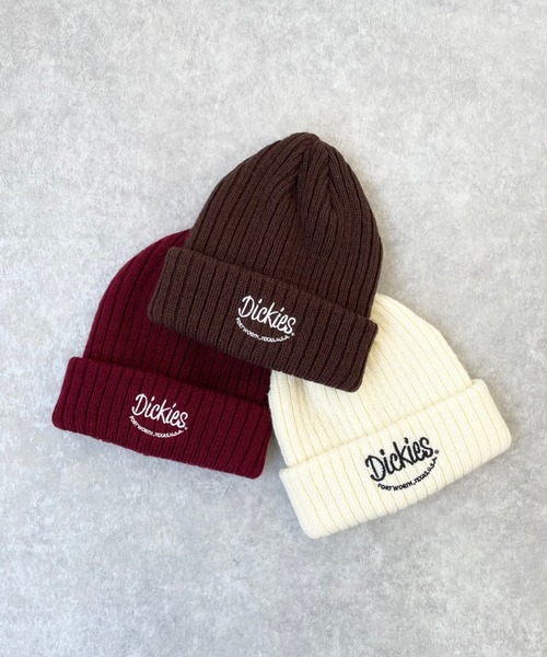 Dickies（ディッキーズ）の「Dickies　キッズ ロゴ刺繍ニットワッチ（ニットキャップ/ビーニー・キッズ・レッド/ブラウン/オフホワイト・FREE）」の11枚目の写真