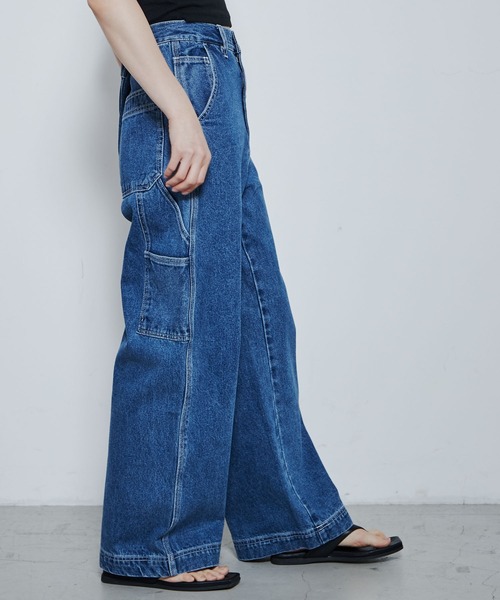 THE STANDARD（ザスタンダード）の「WEGO/ルーズペインターパンツ（デニムパンツ・メンズ・コバルトブルー/ブラック系その他/インディゴブルー/ライトインディゴブルー・LARGE/MEDIUM/SMALL）」の7枚目の写真