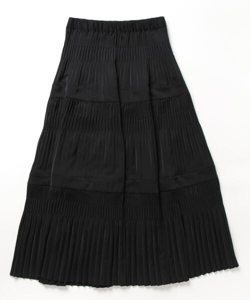 DouDou（ドゥドゥ）の「【WEB限定】ティアードプリーツスカート（スカート・レディース・グリーン/ブルー/ブラック・FREE）」の6枚目の写真