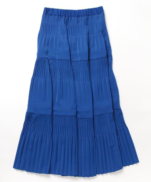 DouDou（ドゥドゥ）の「【WEB限定】ティアードプリーツスカート（スカート・レディース・グリーン/ブルー/ブラック・FREE）」の5枚目の写真