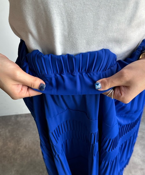 DouDou（ドゥドゥ）の「【WEB限定】ティアードプリーツスカート（スカート・レディース・グリーン/ブルー/ブラック・FREE）」の20枚目の写真