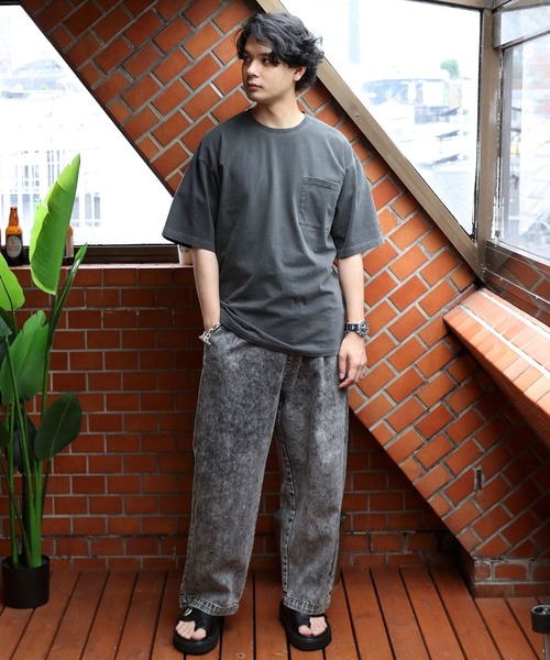 Toucan Surfing（トゥーカンサーフィン）の「ToucanSurfing 顔料染めポケットTシャツ（Tシャツ/カットソー・メンズ・ブラウン/ブラック/オフホワイト/サックスブルー・X-LARGE/MEDIUM/LARGE）」の5枚目の写真