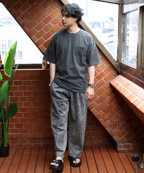 Toucan Surfing（トゥーカンサーフィン）の「ToucanSurfing 顔料染めポケットTシャツ（Tシャツ/カットソー・メンズ・ブラウン/ブラック/オフホワイト/サックスブルー・X-LARGE/MEDIUM/LARGE）」の6枚目の写真