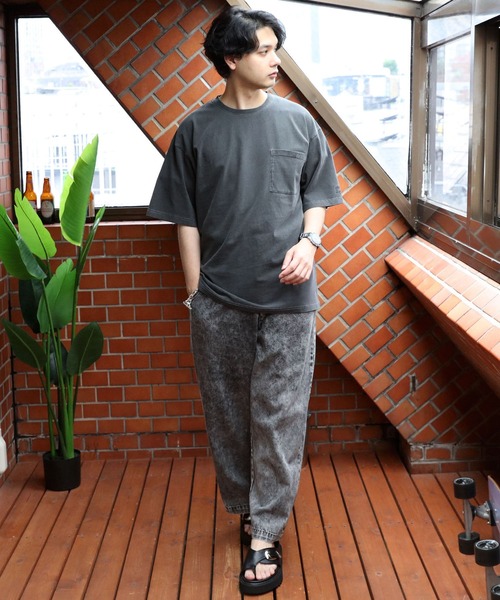 Toucan Surfing（トゥーカンサーフィン）の「ToucanSurfing 顔料染めポケットTシャツ（Tシャツ/カットソー・メンズ・ブラウン/ブラック/オフホワイト/サックスブルー・X-LARGE/MEDIUM/LARGE）」の9枚目の写真