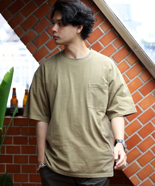 Toucan Surfing（トゥーカンサーフィン）の「ToucanSurfing 顔料染めポケットTシャツ（Tシャツ/カットソー・メンズ・ブラウン/ブラック/オフホワイト/サックスブルー・X-LARGE/MEDIUM/LARGE）」の13枚目の写真