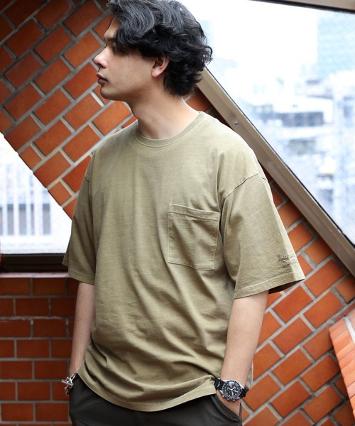Toucan Surfing（トゥーカンサーフィン）の「ToucanSurfing 顔料染めポケットTシャツ（Tシャツ/カットソー・メンズ・ブラウン/ブラック/オフホワイト/サックスブルー・X-LARGE/MEDIUM/LARGE）」の14枚目の写真