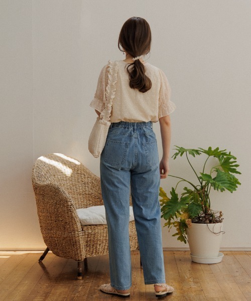 flower（フラワー）の「テンダーエンブロイダリーハーフブラウス（シャツ/ブラウス・レディース・ブルー/オレンジ・FREE）」の8枚目の写真