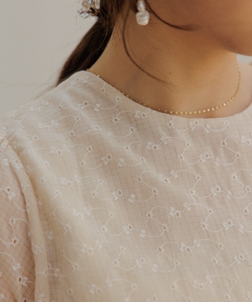 flower（フラワー）の「テンダーエンブロイダリーハーフブラウス（シャツ/ブラウス・レディース・ブルー/オレンジ・FREE）」の9枚目の写真