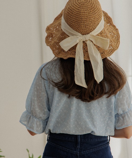 flower（フラワー）の「テンダーエンブロイダリーハーフブラウス（シャツ/ブラウス・レディース・ブルー/オレンジ・FREE）」の13枚目の写真