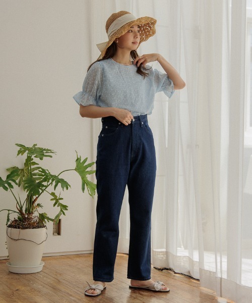 flower（フラワー）の「テンダーエンブロイダリーハーフブラウス（シャツ/ブラウス・レディース・ブルー/オレンジ・FREE）」の14枚目の写真