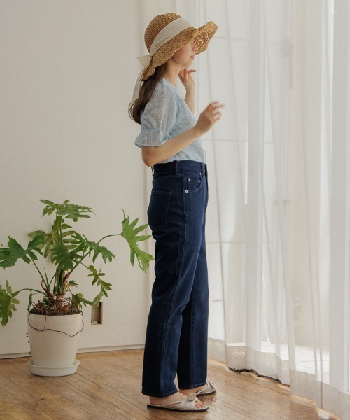 flower（フラワー）の「テンダーエンブロイダリーハーフブラウス（シャツ/ブラウス・レディース・ブルー/オレンジ・FREE）」の15枚目の写真