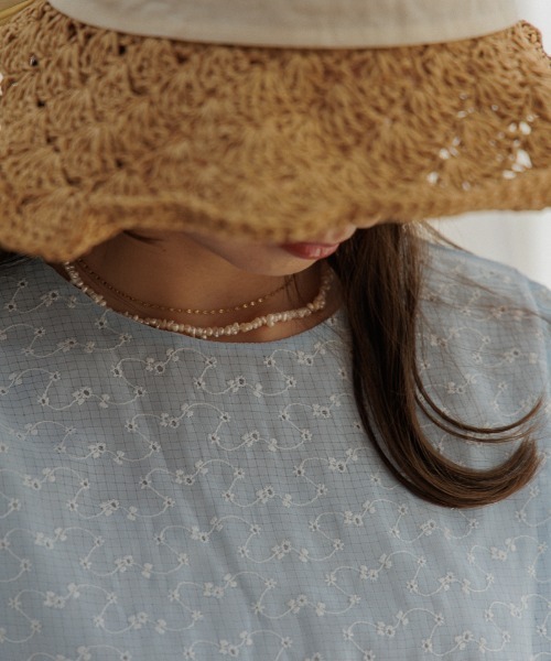 flower（フラワー）の「テンダーエンブロイダリーハーフブラウス（シャツ/ブラウス・レディース・ブルー/オレンジ・FREE）」の17枚目の写真