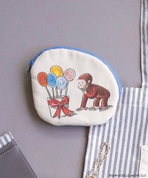 ACCOMMODE（アコモデ）の「【365Curious 】おさるのジョージ　ダイカットフラットポーチ（ポーチ）」
