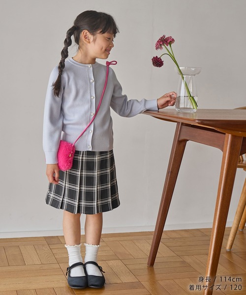 ROPE' PICNIC(ロペピクニック)の「【KIDS】リンクコーデ/マシュマロニットパールカーディガン(カーディガン/ボレロ・キッズ・ブラック/ブルー系その他5/ブルー系その他6・110/120/130/140/150)」の4枚目の写真