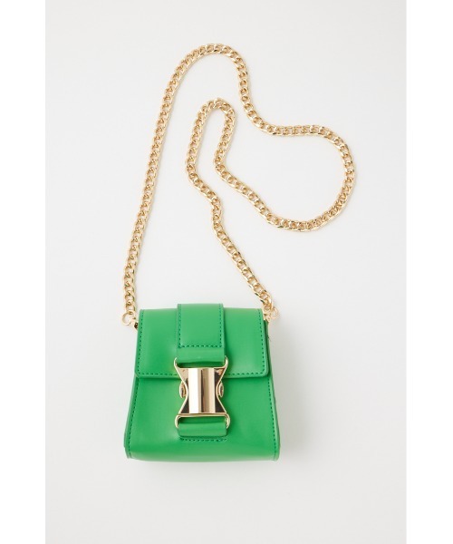 MOUSSY（マウジー）の「CHAIN STRAP バッグ（ショルダーバッグ・レディース・ブラック/ホワイト/グリーン・FREE）」の10枚目の写真