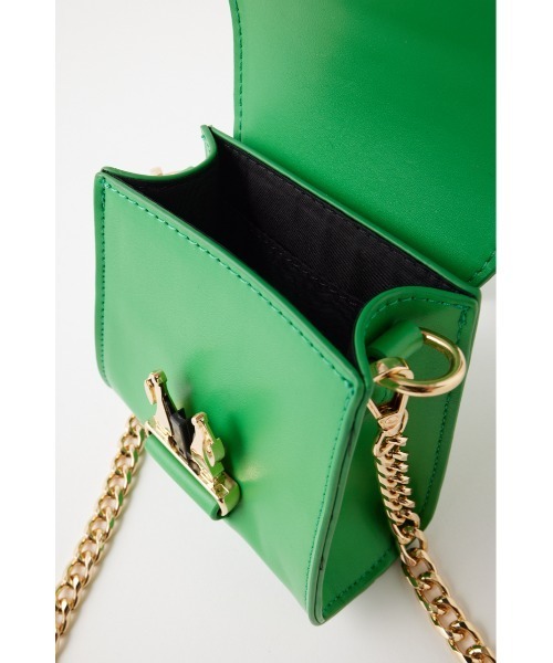 MOUSSY（マウジー）の「CHAIN STRAP バッグ（ショルダーバッグ・レディース・ブラック/ホワイト/グリーン・FREE）」の7枚目の写真