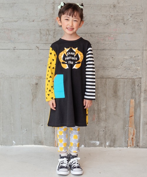 RAGMART(ラグマート)の「切り替えワンピース(ワンピース・キッズ・ブラック/キャメル・100cm/130cm/110cm/120cm)」の8枚目の写真